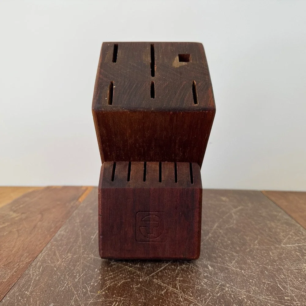 Tramontina Inox Stainless Steel Knife Block Honing Steel Wood Handle‎